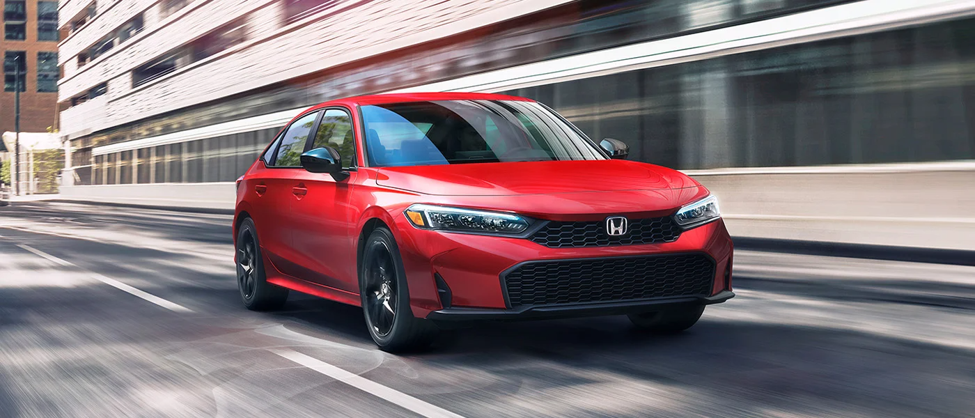 vehicle driving in city